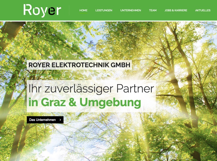 Website Referenz Royer Elektrotechnik Graz